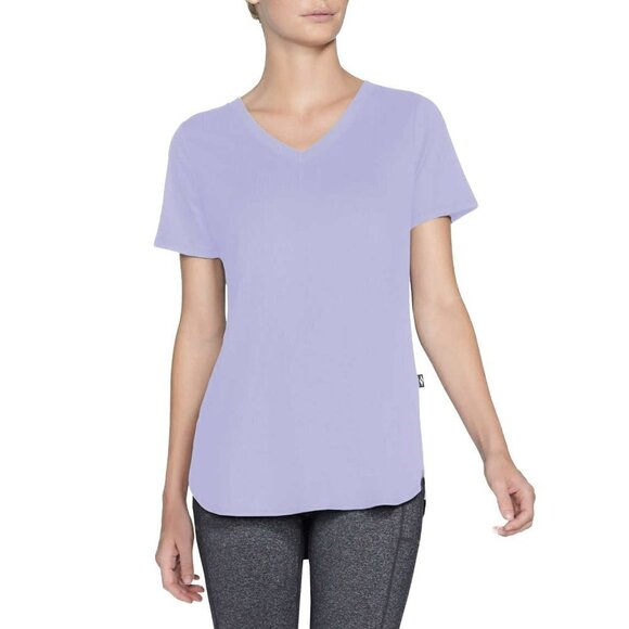 NWT Skechers Women's Moisture Wicking Active Tee Lightweight Rib V-Neck T-Shirt - Picture 1 of 6